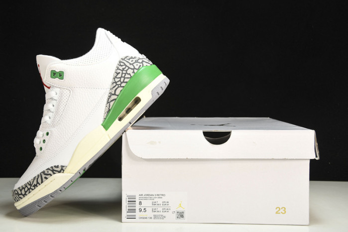 air jordan 3 lucky green wmns ck9246-136