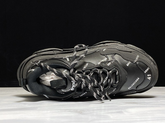 bl triple s trainers black letters 541624 w09o1 9013