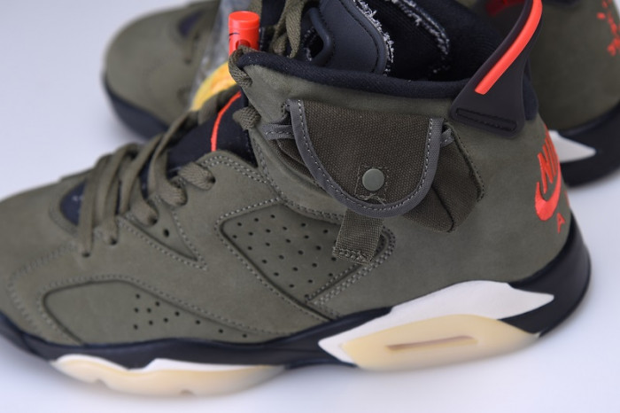 travis scott air jordan 6 medium olive - cn1084-200